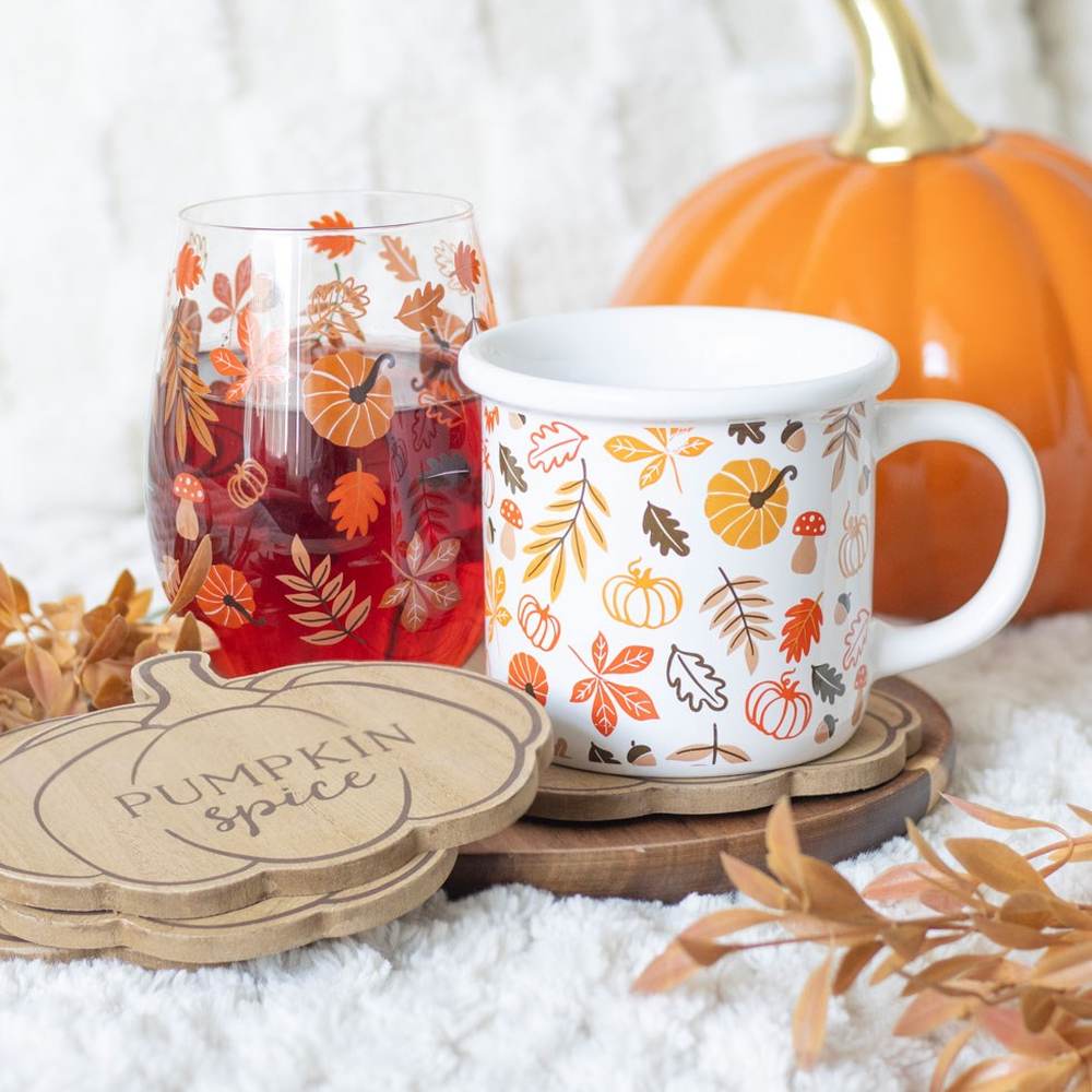 Something Different - Pumpkin Spice Coaster Set - Brown